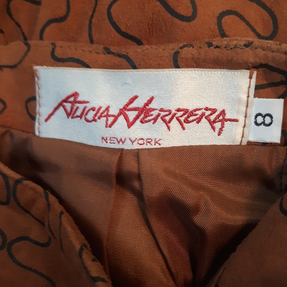 Alicia Herrera suede pencil skirt sz 8 *L - Picture 2 of 6